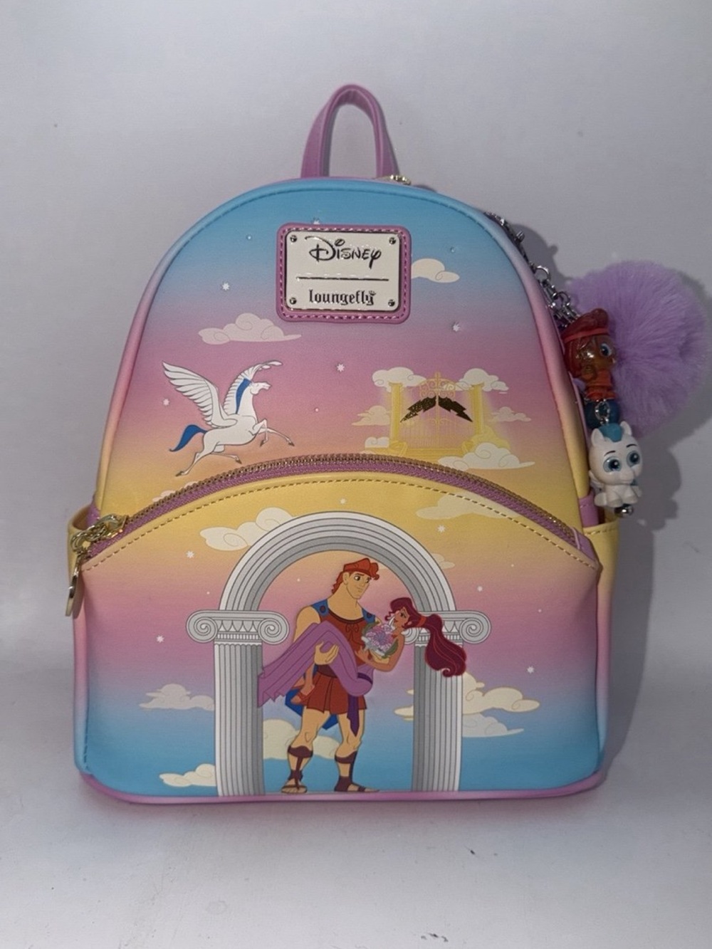 Loungefly Disney HERCULES & MEG Mini Backpack w/ charm